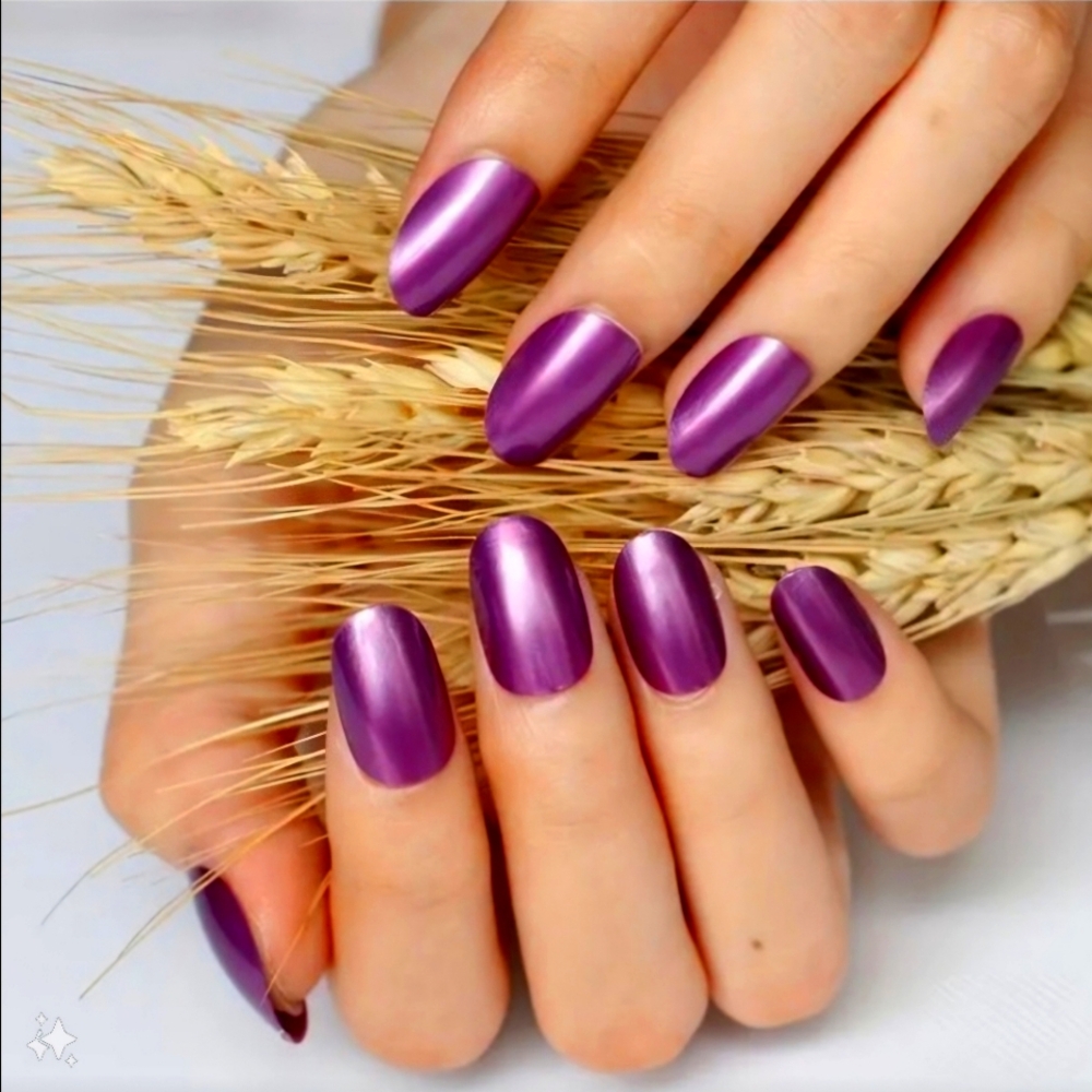 🍒🍒 24 Pieces Purple Press On Nails